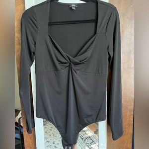 Express Black Body Contour Top- Size L Bodysuit